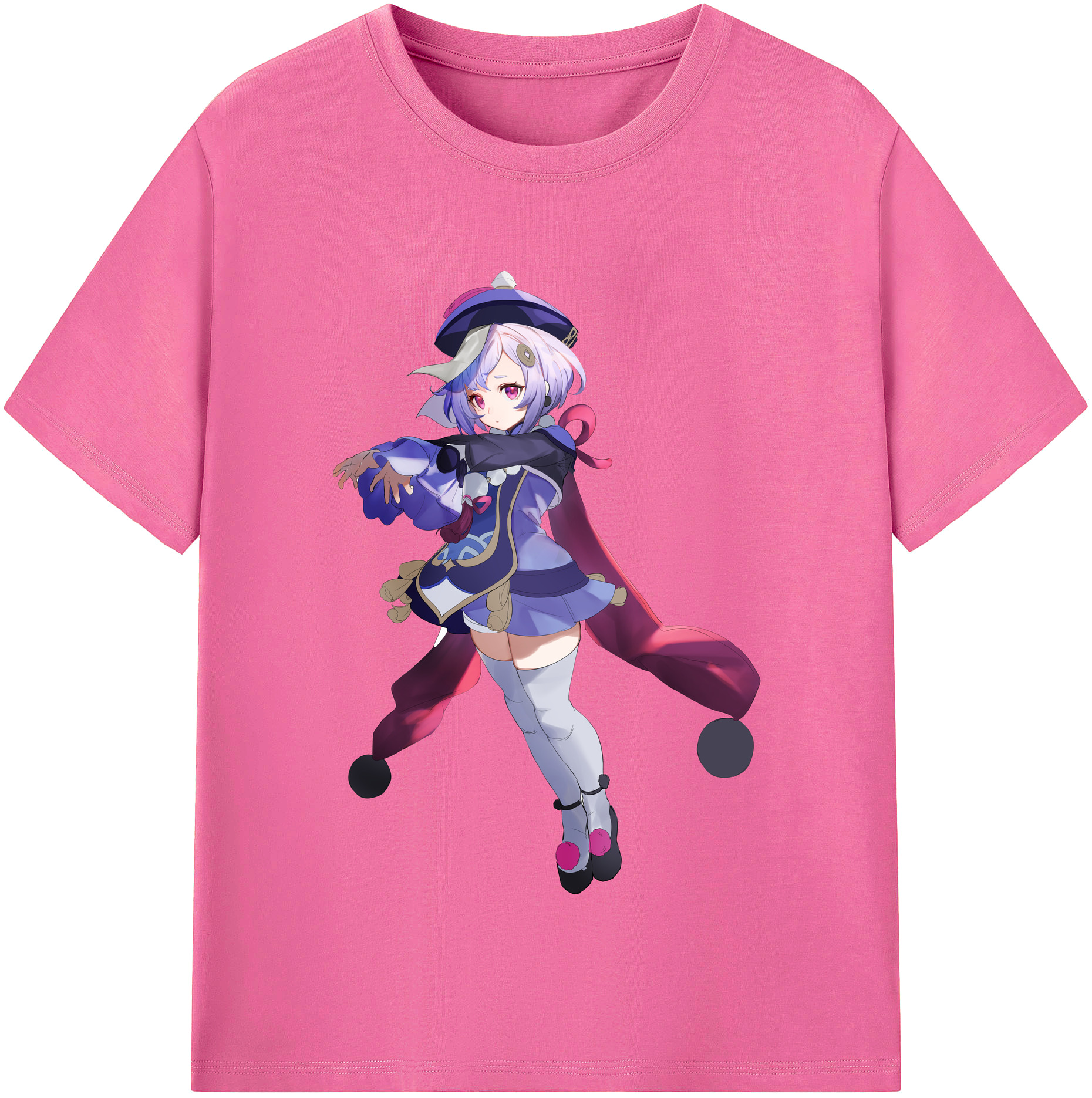 げんし神 七七 なな  genshin Nana レディースカジュアルプリントTシャツ（綿100％）